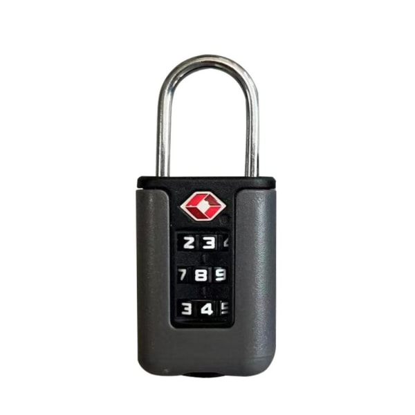 3-siffrigt kombinationslås Custom Password Lock MÖRKGRÅ Dark Grey