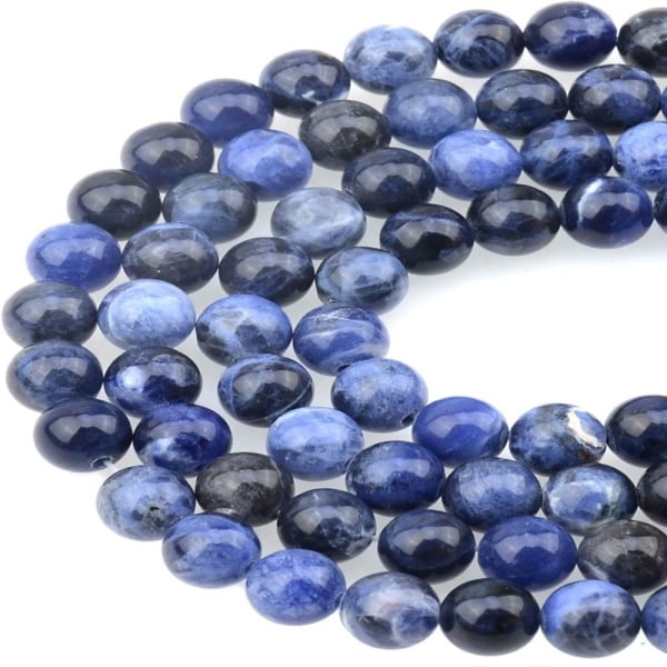 Naturlige blå sodalitperler runde løse perler Blå aventurin