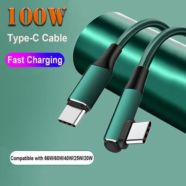 Type C-kabel USB-C-dataledning GRØN 0,5M Green 0.5m