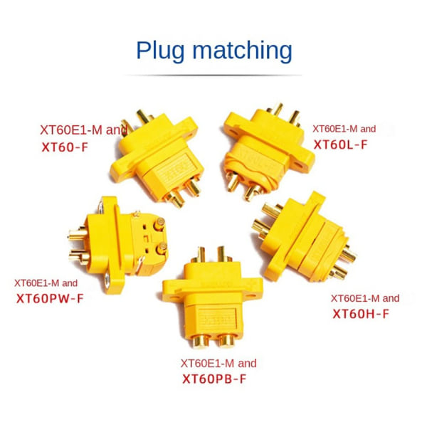 5 stk XT60E-M XT60 hannpluggkontakt Gullbelagt kontakt 5pcs