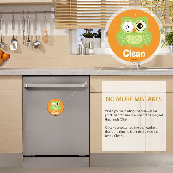 Kjøleskapsmagneter Magnetisk klistremerke for oppvaskmaskin 6 6
