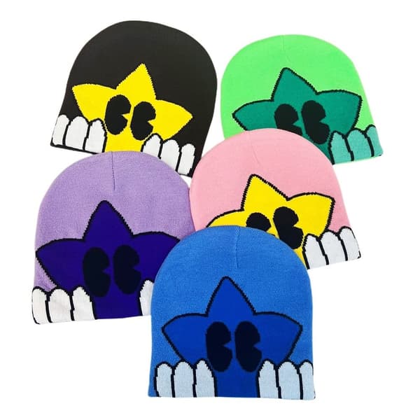 Strikkehue Hue Beanie Bonnet GUL yellow