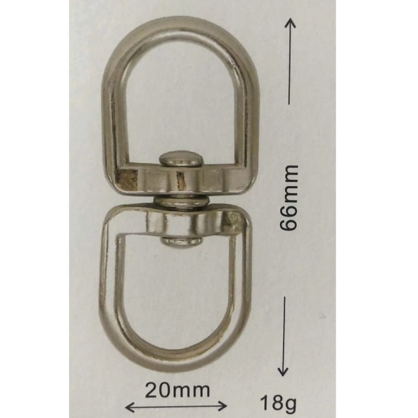 3stk Roterende Spænde Ring Hundekæde Spænde 17X59MM 17x59mm