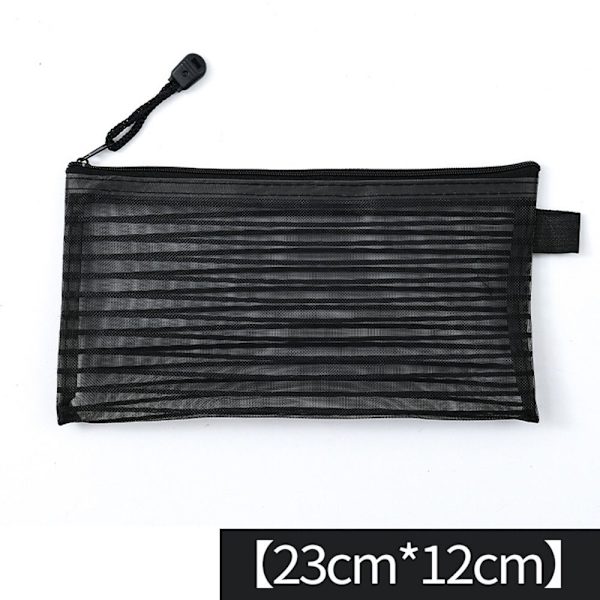 20 STK Stripe File Bag Lynlås Opbevaringspose Mesh Lige