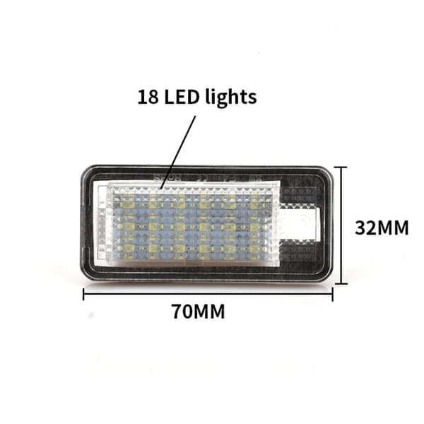2st LED-skyltljus Bil LED-lampor Nummerskyltljus 2PCS