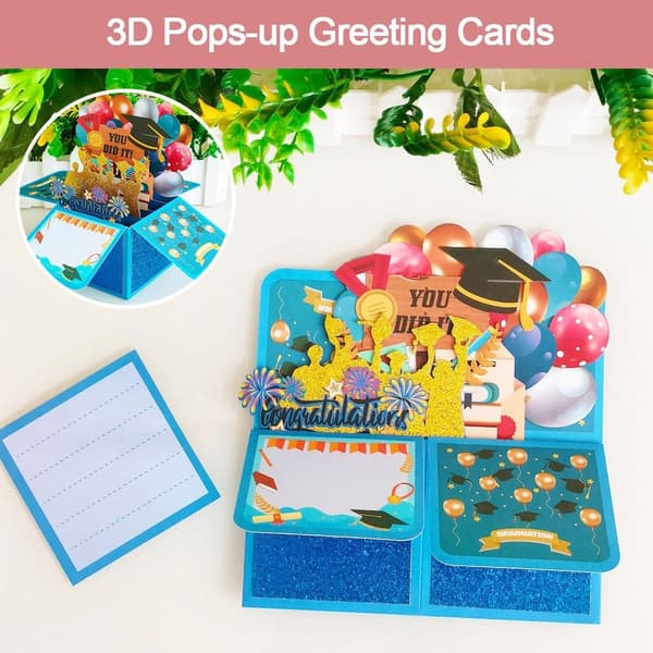 3D Pop-up buket papirblomster 3 3 3
