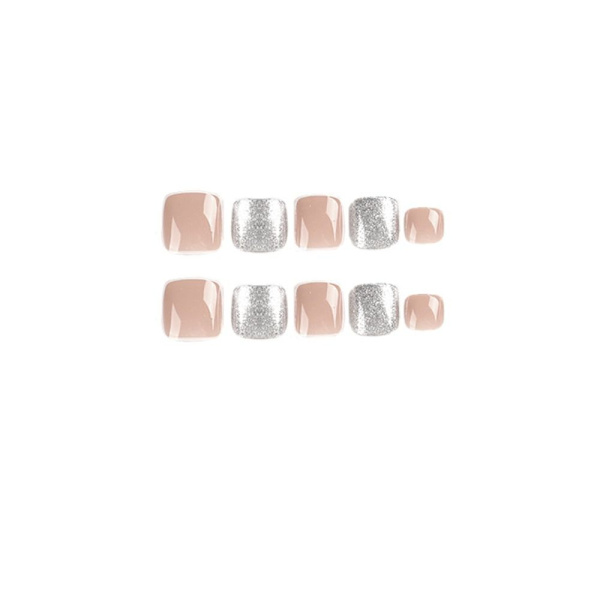 24 kpl Fake Toenails Pink Gradient JP2472 JP2472 JP2472