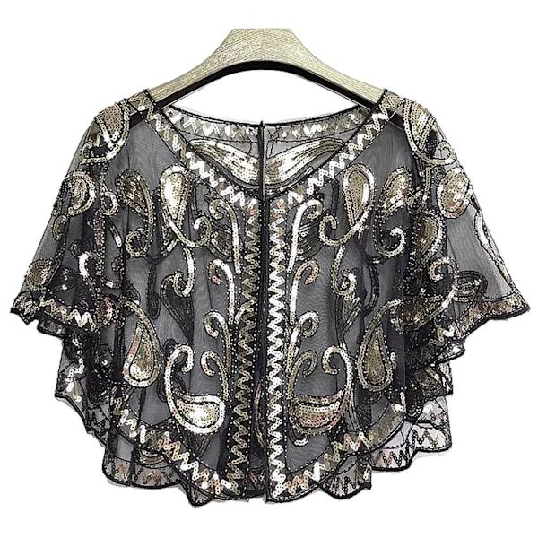 Kvinder Sjal Aften Prom Cape SORT black