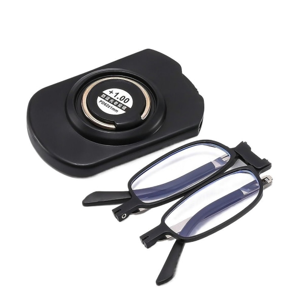 Anti-Blue Light Läsglasögon Vikbara glasögon SVART Black Strength 300