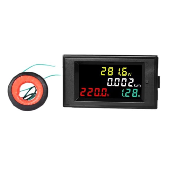Elektrisk energimonitor AC Voltmeter Amperemeter 6-i-1 multimeter