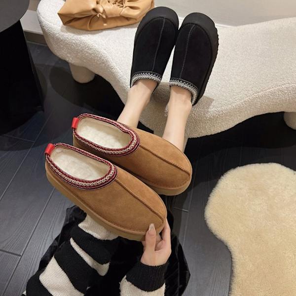 Platform Hjemmesko Fleece Hjemmesko SORT 40 Black 40