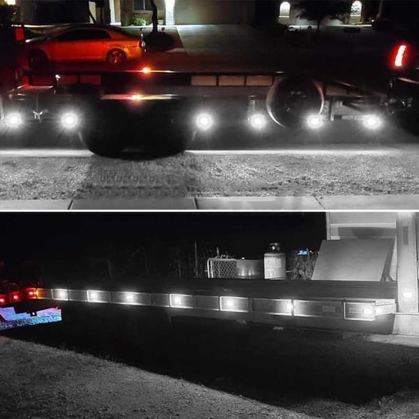 2 stk. LED sidemarkeringslys Varsellys Baklys HVIT White
