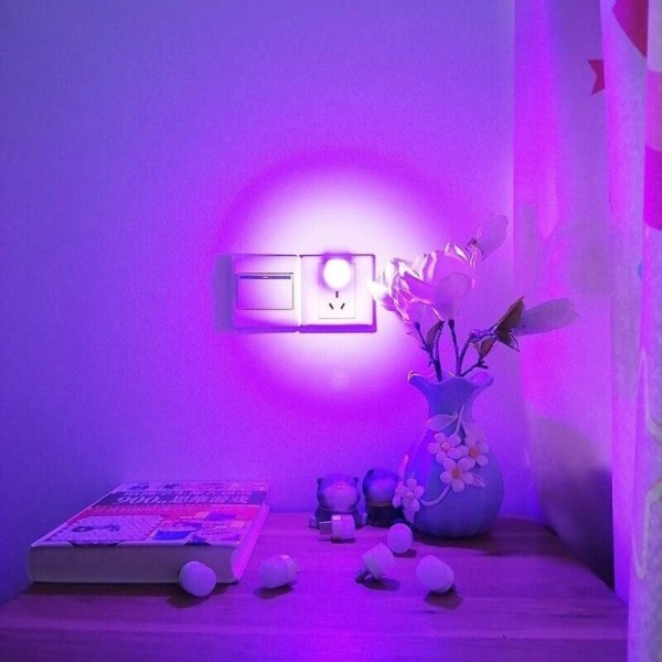 Mini USB Natlys Lille LED Pære LILLA LYS LILLA LYS purple light