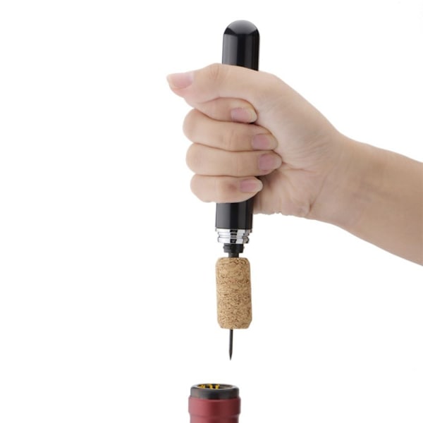 Lufttryckspump Vinflasköppnare SVART Black