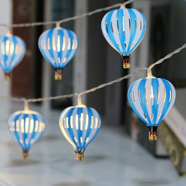 Hot Air Balloon String Lights Hot Air Balloon String Bannere rose red