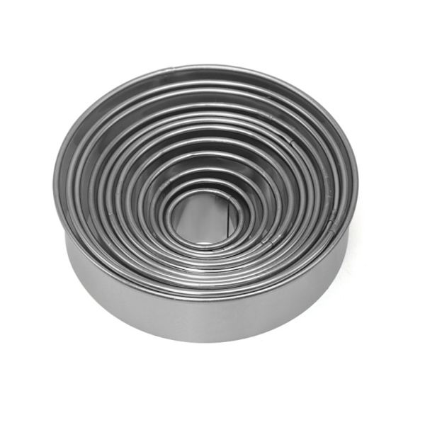 12 st Cookie Cutter Set Circular Biscuit Cutters Donut Ring