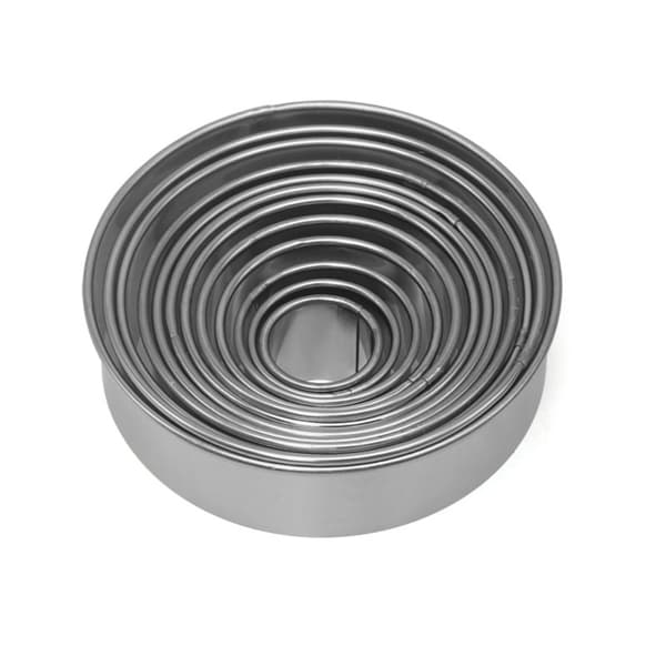 12 Stk Cookie Cutter Sæt Circular Biscuit Cutters Donut Ring