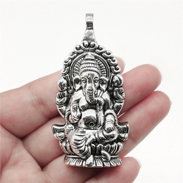 4 kpl Buddhan antiikkiriipus Elefantti Buddha-riipus Silver