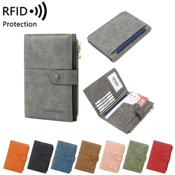 RFID Passport Cover Passport Clip BLÅ blue