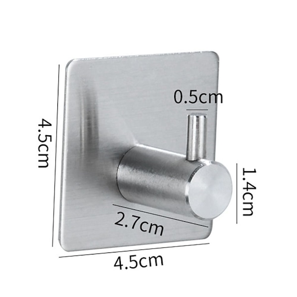 4kpl Koukut Seinäkoukku SILVER A A SILVER A-A