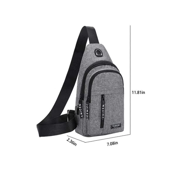 Brystpakke Crossbody-taske GRÅ Grey