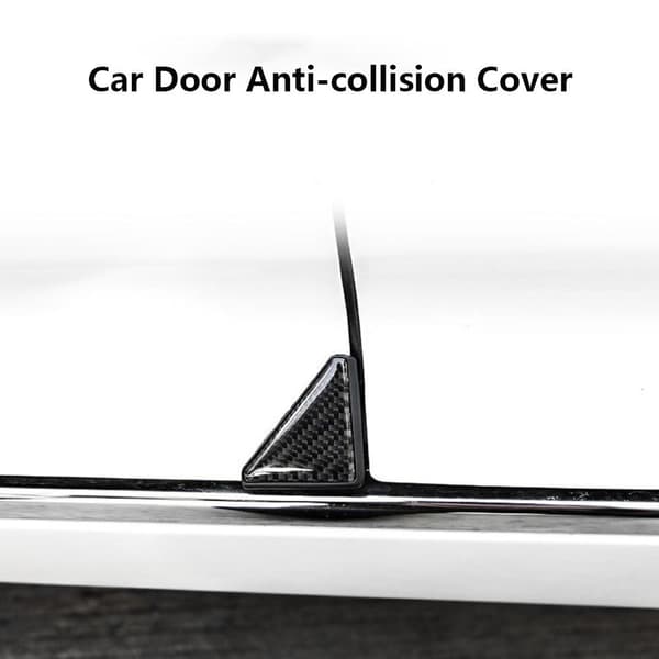 2 stk Bildør Antikollisjonsdeksel Crash Ripe Protector SORT Black