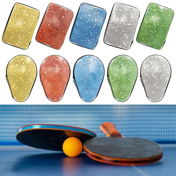 Bordtennisracketväska Ping Pong Paddlar Case RÖD RECTANGLE red rectangle-rectangle