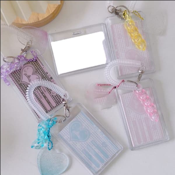 2st Transparent korthållare ID-brickahållare 2PCS2 2 2pcs2