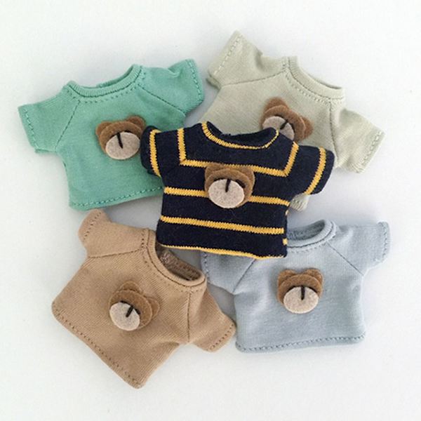 Cartoon Bear T-paita 1/11 Nukkepaita VAALEAN VIHREÄ LYHYTHIHAINEN Light Green Short Sleeve-Short Sleeve