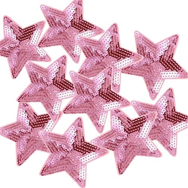 20 kpl Star Iron on Patches Sequin Star Brodeerattu koriste