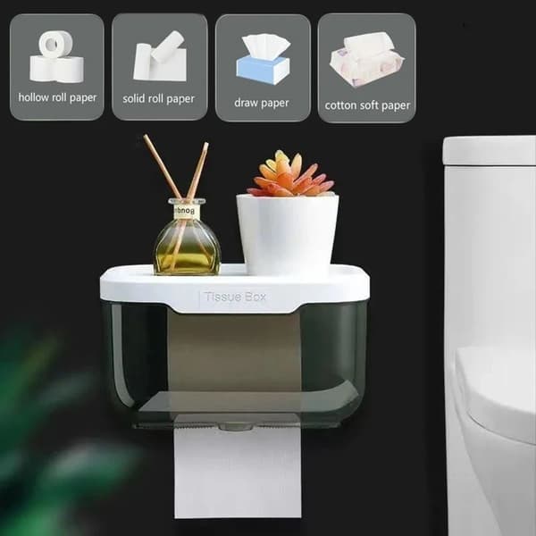 Toiletpapirholder Opbevaring Tissue Holder SORT S Black S