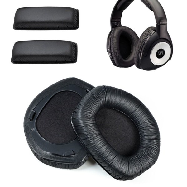2 st/1 par öronkuddar utbytes hörlurar i läder läder hörlurar Leather Earpad