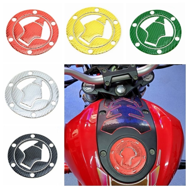 Motorcykel Bränsletank Cap Motorcykel Cover Dekal SILVER silver