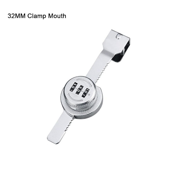 2ST Glasdörr Lösenordslås Display Case SILVER 32MM silver 32mm