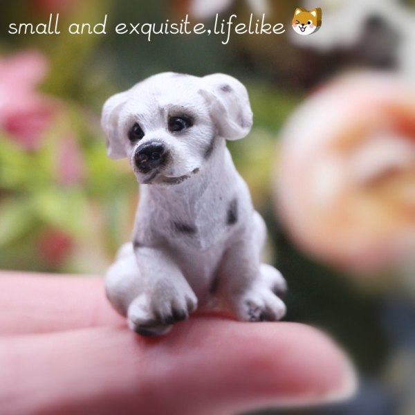 4 STK Harpiks Hundefigurer Mini Hunde Model 4 STK BLANDET 4 STK BLANDET 4PCS Mixed