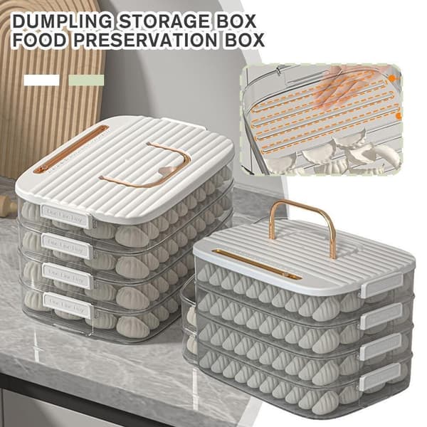 Dumpling Box Mat Forseglingsboks GRØNN TRE LAG TRE LAG Green Three Layers-Three Layers