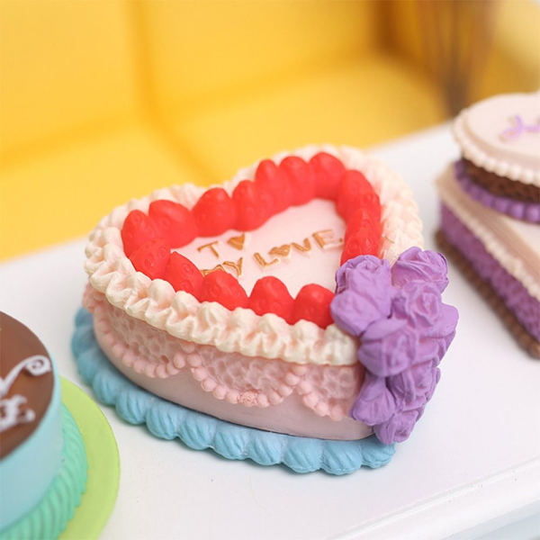 Miniature kagebrød DIY Dessert LILLA Purple