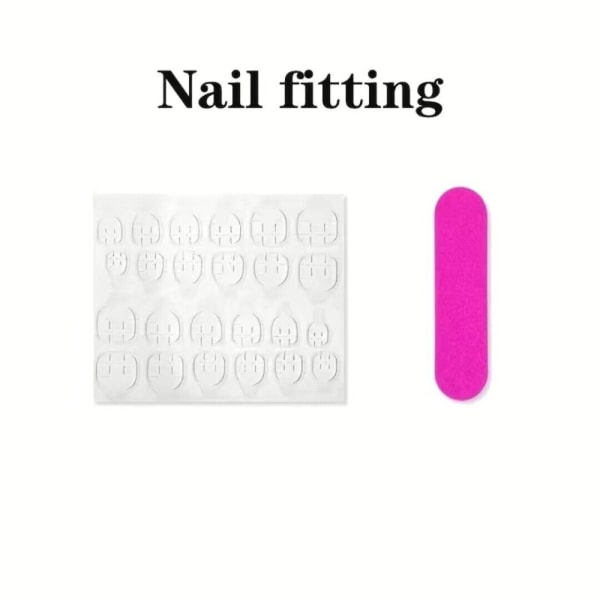 Simple Style tekokynsi Nude Pink Fake Nail C C C