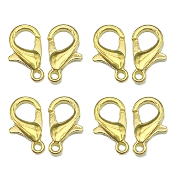 100 kpl Hummeri Hakaset Rannekorut Liittimet Koukut IMITATION GOLD Imitation Gold
