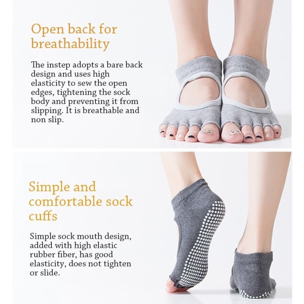 Yogasokker Dansestrømper LYSEBLÅ STYLE 2 STYLE 2 Light blue Style 2-Style 2