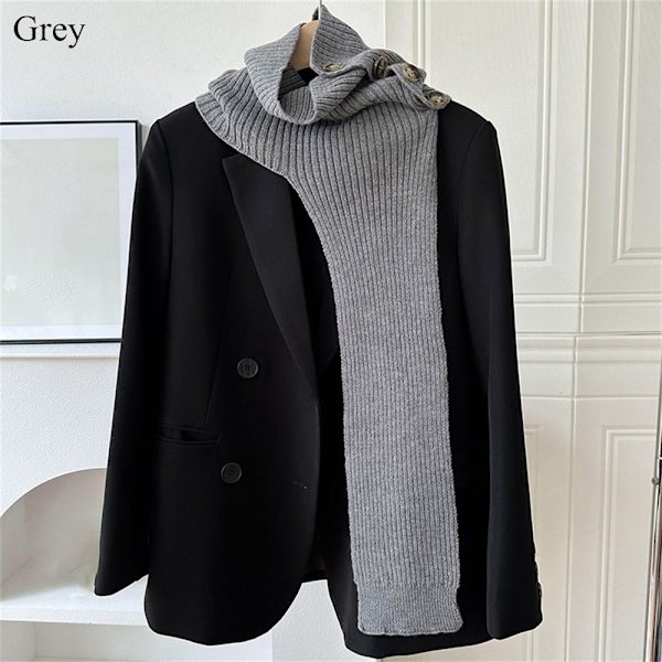 Sjal Fake Collar GRÅ grey