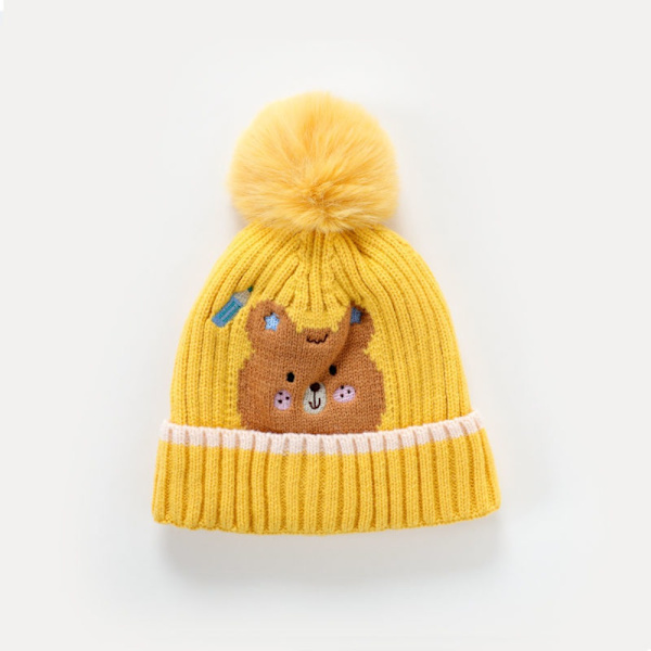Uusi söpö sarjakuva baby huivisetti set lämmin turkispallo 01
