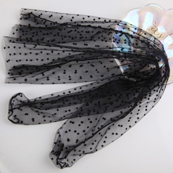 Dot Lace Sock Transparent Mesh Sokker SORT black