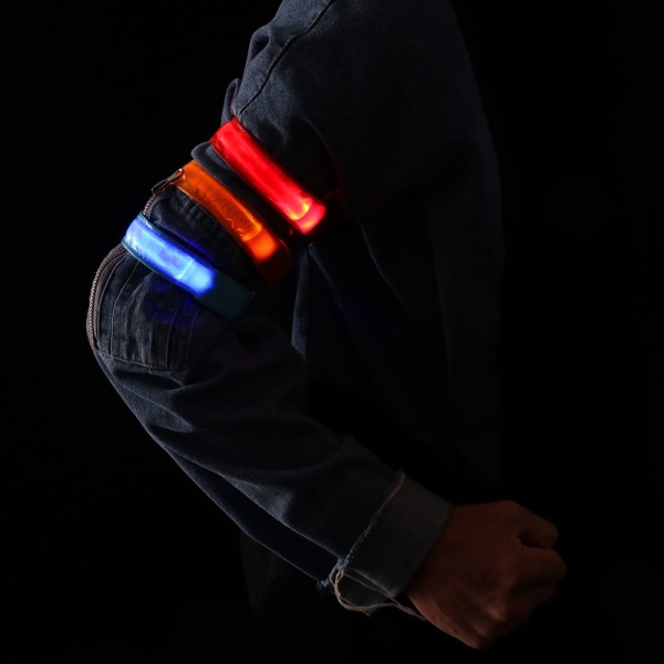 Blinkande armband LED Ljusljus BLÅ USB LADDNING USB blue USB Charging-USB Charging