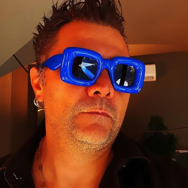 Y2K Solbriller Firkantede Solbriller SORT SORT Black