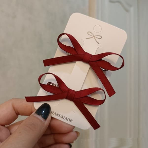 Bowknot Hårspænder Sløjfe Hårnål SORT Black