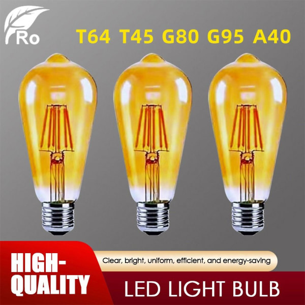 LED glödlampa Vintage Bulb G95 4W G95 4W G95 4W