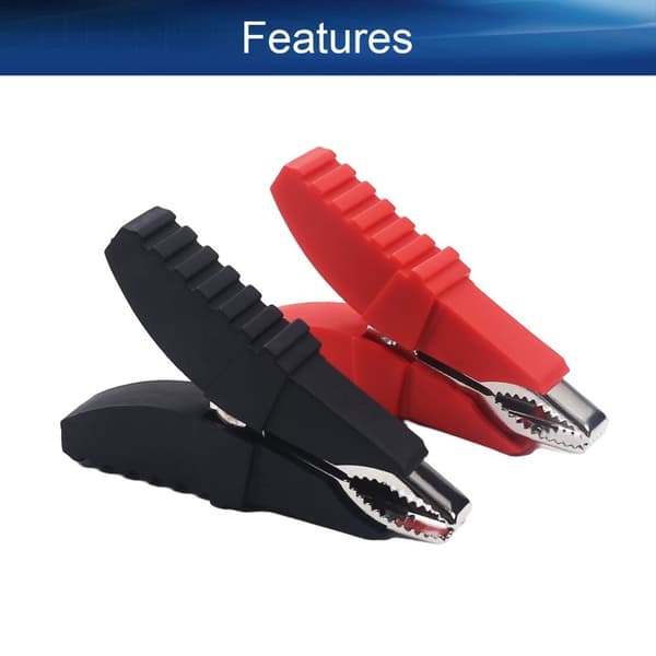 2 stk Alligatorklemmer Kabelklemmer Batteriladerklemme