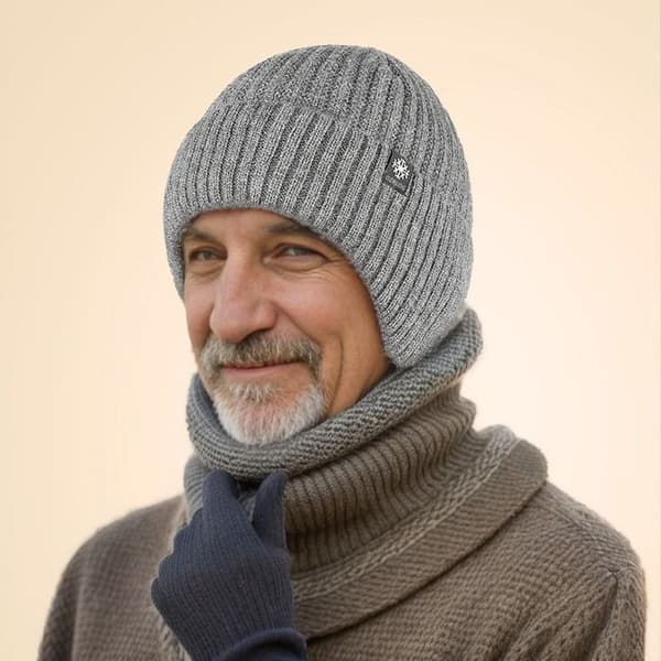 Strikkeluer Ullluer GRÅ Grey