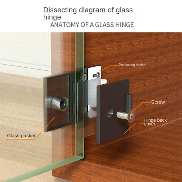 Glassdørhengsel Rammeløs klemme STIL 2 STIL 2 Style 2